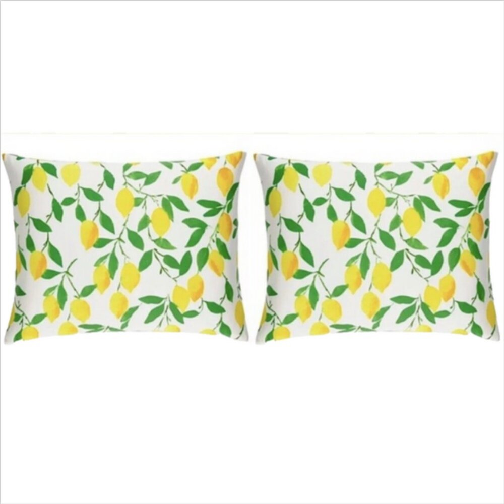 Set of 2 Pine Cone Hill Lovely Lemons Standard Pillow Shams by Annie Selke